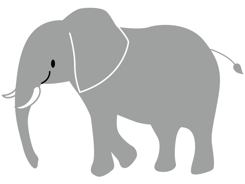 象の無料イラスト素材 保育士の仕事を支援するポータルサイト ももいくナビ