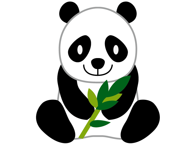 パンダの無料イラスト素材 保育士の仕事を支援するポータルサイト ももいくナビ