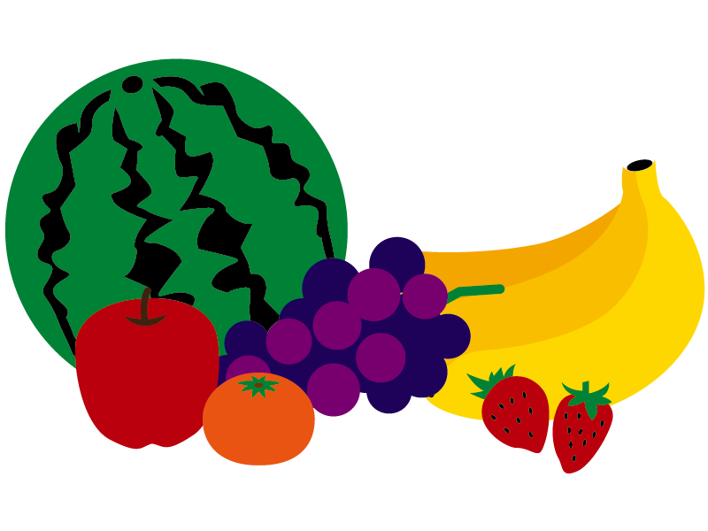 果物の無料イラスト素材 保育士の仕事を支援するポータルサイト ももいくナビ